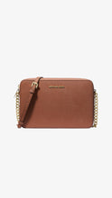 Load image into Gallery viewer, MK Jet Set Large Saffiano Leather Crossbody Bag LUGGAGE