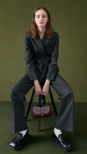 Load image into Gallery viewer, CHARLES & KEITH Cesia Croc-Effect Metallic-Accent Shoulder Bag - Burgundy