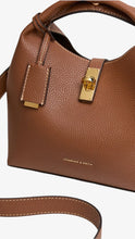 Load image into Gallery viewer, CHARLES & KEITH Chance Turn-Lock Bucket Bag - Chocolate