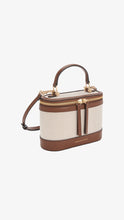 Load image into Gallery viewer, CHARLES & KEITH Enola Canvas Top Handle Vanity Bag - Chocolate