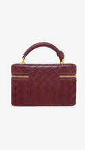 Load image into Gallery viewer, JW PEI Cleo Woven Texture Box Shape Top Handle Bag - Claret