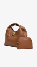 Load image into Gallery viewer, CHARLES & KEITH Chance Turn-Lock Bucket Bag - Chocolate