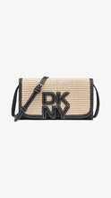 Load image into Gallery viewer, DKNY NICOLE FLAP CROSSBODY BAG - NATURAL/BLACK