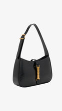 Load image into Gallery viewer, CHARLES &amp; KEITH Cesia Croc-Effect Metallic-Accent Shoulder Bag - Black
