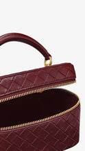 Load image into Gallery viewer, JW PEI Cleo Woven Texture Box Shape Top Handle Bag - Claret
