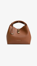 Load image into Gallery viewer, CHARLES &amp; KEITH Chance Turn-Lock Bucket Bag - Chocolate
