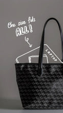 Load image into Gallery viewer, CHRISTY NG Large Russo Monogram Tote Bag - Black
