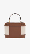 Load image into Gallery viewer, CHARLES &amp; KEITH Enola Canvas Top Handle Vanity Bag - Chocolate
