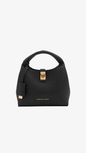 Load image into Gallery viewer, CHARLES &amp; KEITH Mini Chance Turn-Lock Bucket Bag - Black

