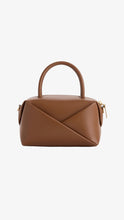 Load image into Gallery viewer, CHARLES &amp; KEITH Midori Geometric Bowling Bag - Chocolate
