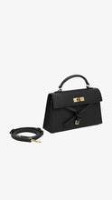 Load image into Gallery viewer, CHARLES &amp; KEITH Tricha Knotted-Belt Top Handle Bag - Black
