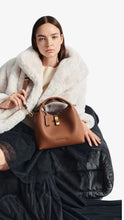 Load image into Gallery viewer, CHARLES &amp; KEITH Chance Turn-Lock Bucket Bag - Chocolate
