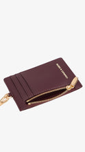 Load image into Gallery viewer, CHARLES &amp; KEITH Side Zip Card Holder - Wineberry Red
