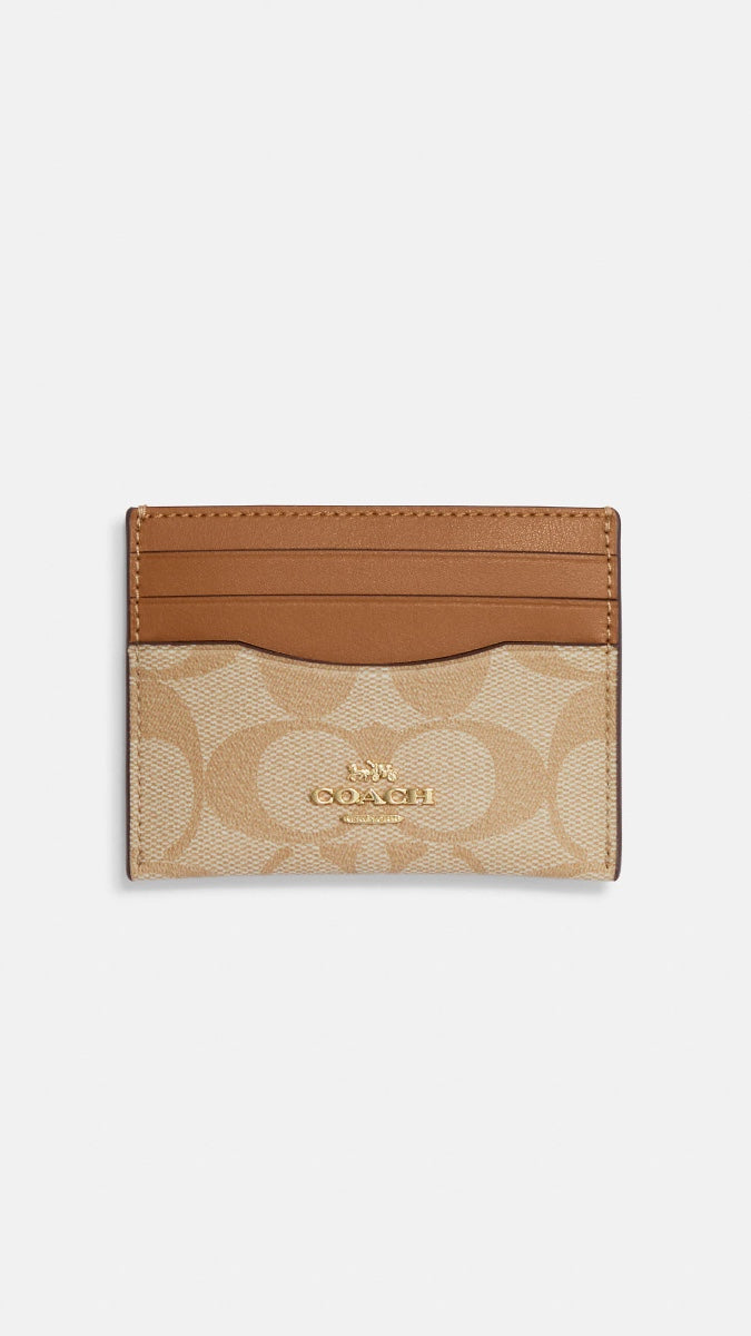 Coach Card Case In Signature Canvas