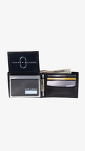 Load image into Gallery viewer, Tommy Hilfiger Men's Slim Bifold Leather Wallet Black
