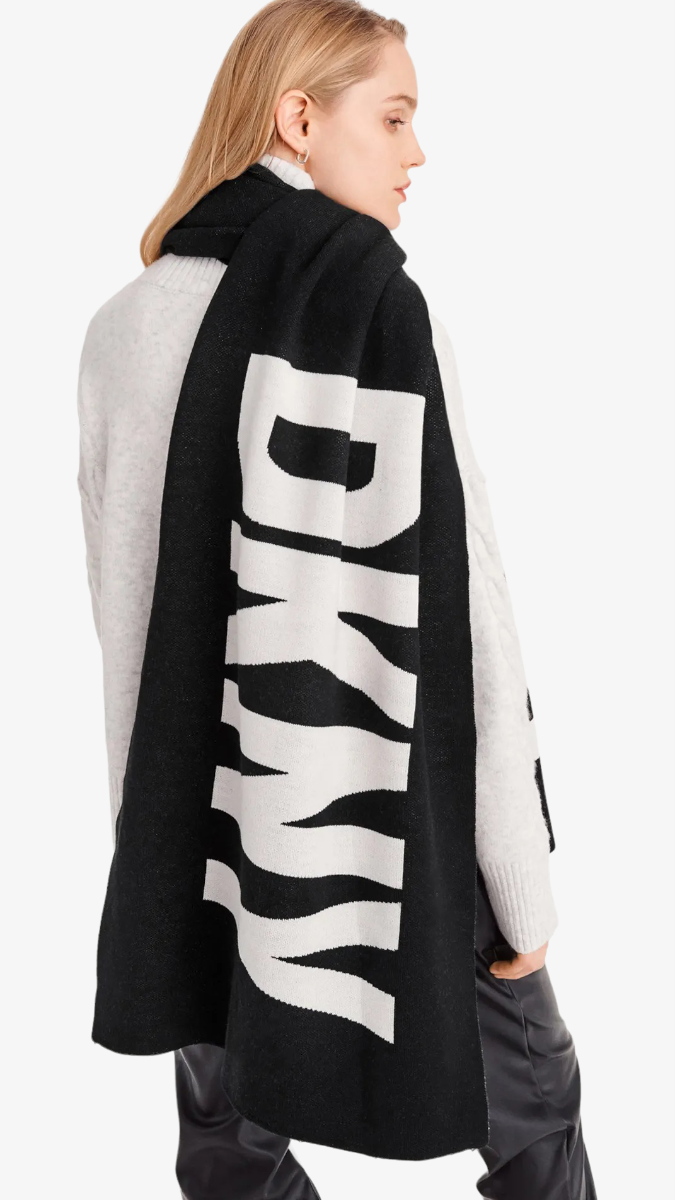dkny scarf black