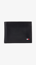 Load image into Gallery viewer, Tommy Hilfiger Men's Slim Bifold Leather Wallet Black
